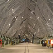 Gare de Montpellier Saint-Roch, le hall de nuit (sept. 2014)